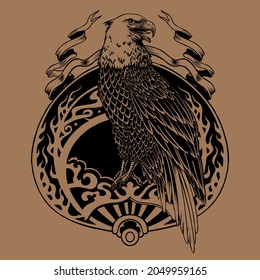 Eagle Coloring page for brand and clothing line