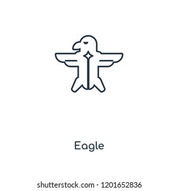 Eagle concept line icon. Linear Eagle concept outline symbol design. This simple element illustration can be used for web and mobile UI/UX.