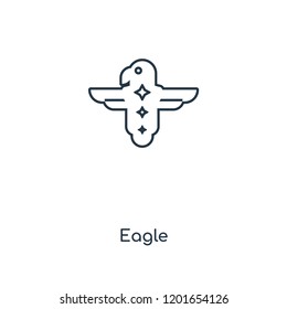 Eagle concept line icon. Linear Eagle concept outline symbol design. This simple element illustration can be used for web and mobile UI/UX.