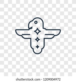 Eagle concept vector linear icon isolated on transparent background, Eagle concept transparency concept in outline style