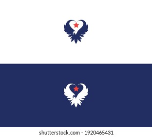 Eagle with Creative Modern logo vector