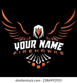 Eagle crest logo design illustration