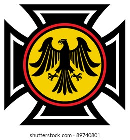 eagle and the cross (symbol, emblem)