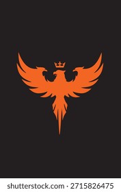 Águila con la corona de fondo negro