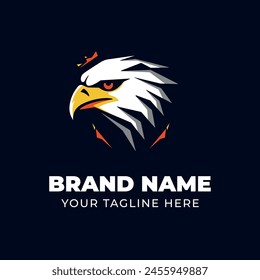 Eagle crown mascot modern logo
