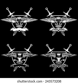 eagle with crown and swords crests collection