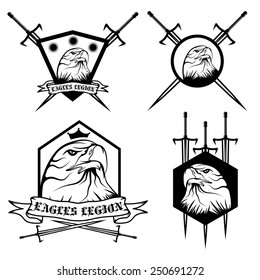 eagle with crown and swords crests collection