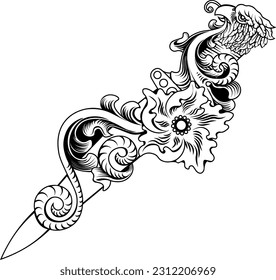 eagle dagger sheridan carving style