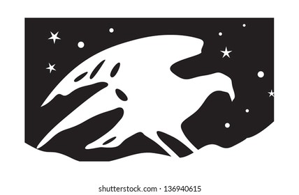Eagle in the dark