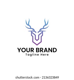 Eagle and deer logo perfect for technology logo,animal logo, mascot,sport,media, club etc.