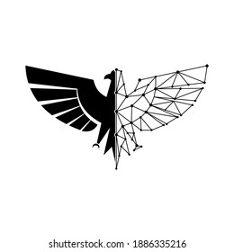 concepto de diseño de águila e icono