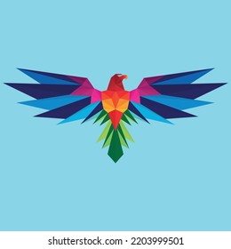 eagle design or falcon abstract monogram vector logo template