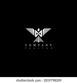 Eagle design logo and letter M or H, For security company or others.