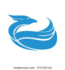 eagle design logo vector - animal