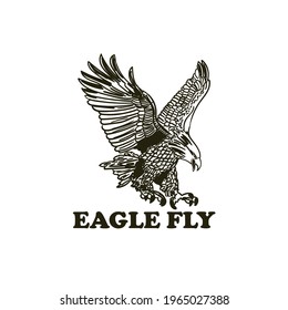 Eagle design logo vector. bird, eagle animal vector