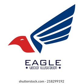 Eagle design over white background vector illustration