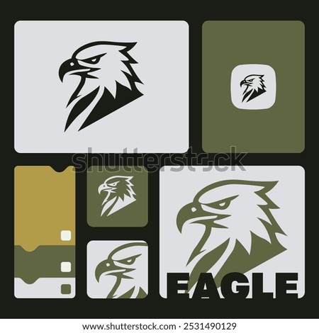 Eagle design vector image on white background, vector illustration, Animal Logo, logo set
