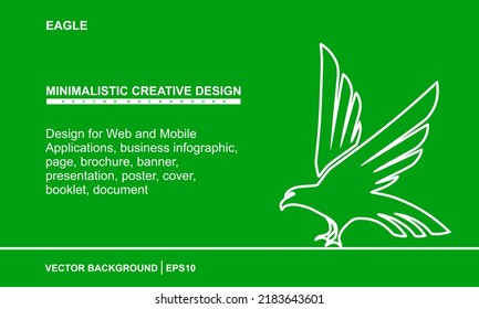 Eagle Design for Web and Mobile Applications, business infographic, page, brochure, banner, presentation, poster, cover, booklet, document. Vector eps10
