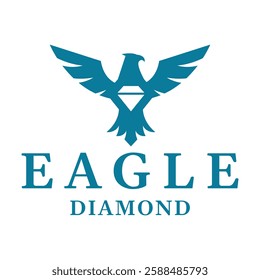 eagle diamond flat minimalist logo design