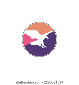 eagle dove bird fly illustration logo icon symbol inspiration.vector
