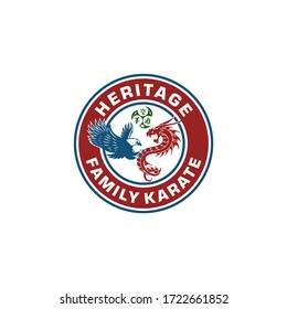 eagle dragon logo design template