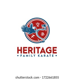 eagle dragon logo design template