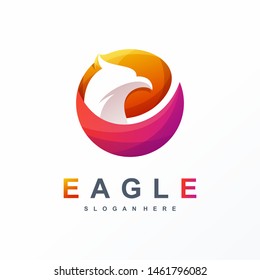 eagle E logo design ready to use with editable master files