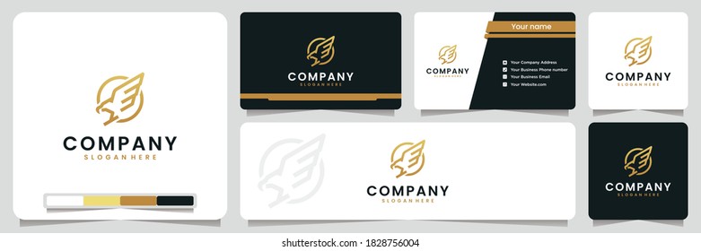 eagle , elegant , luxury ,golden color, logo design inspiration