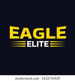 Eagle elite Sports and esports text logo design, text effect premium vector	