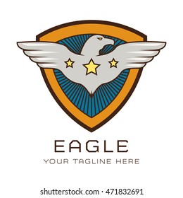 Eagle Emblem and badge Logo Template