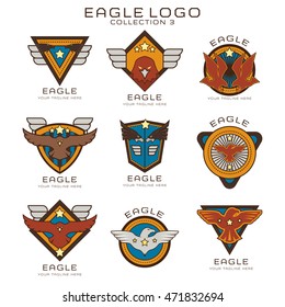 Eagle Emblem and badge Logo Template