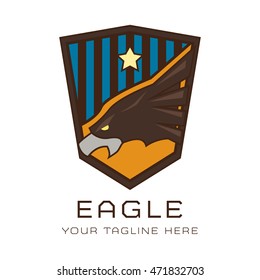 Eagle Emblem and badge Logo Template