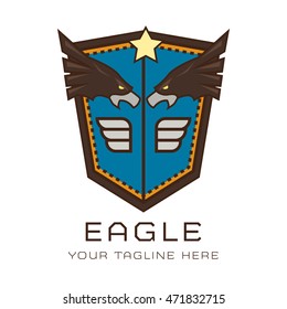 Eagle Emblem and badge Logo Template