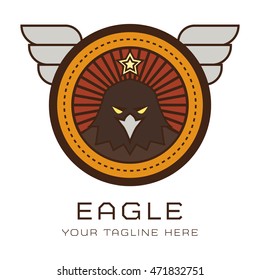 Eagle Emblem and badge Logo Template