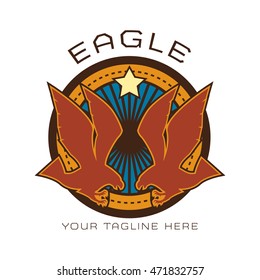 Eagle Emblem and badge Logo Template