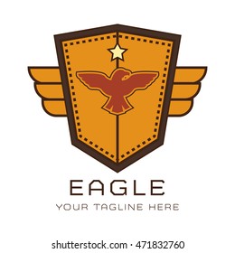 Eagle Emblem and badge Logo Template