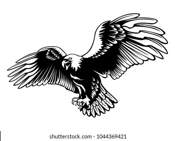 Eagle Emblem Isolated On White Illustration Stock Vector (Royalty Free ...