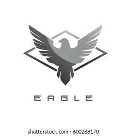 eagle emblem isolated on white background 