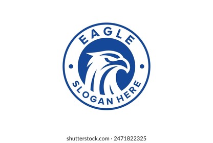 Plantilla de diseño de logotipo de emblema de águila.