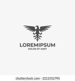 Eagle emblem logo design vector