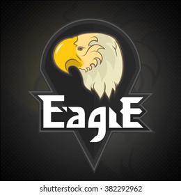 Eagle emblem, logo for a sports team.