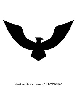 Eagle emblem solid icon design 