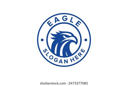 Eagle Emblem mit Stempel Label Logo Design.