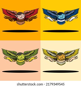 eagle emblem vector illustration, perfect for symbols, logos, stickers and advertisements