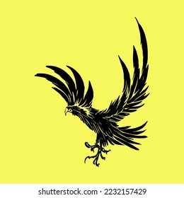 Adler-Emblem, Vektorsilhouete-Illustration. Amerikas Symbol der Freiheit. 