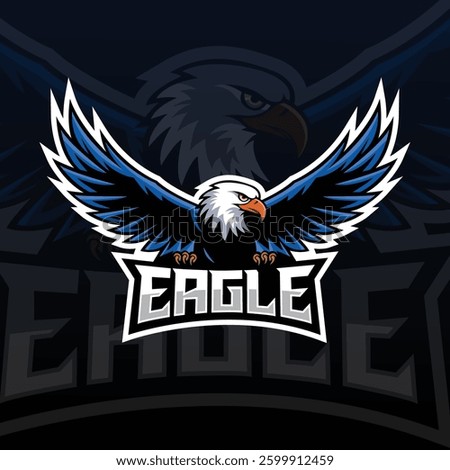 eagle esport gaming logo vector illustration