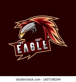 Eagle esport gaming mascot logo vector