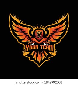 Eagle esport logo design vector