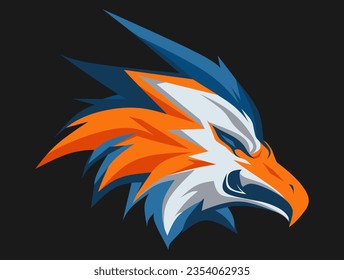 Eagle Esport Logo Design Vector Illustration