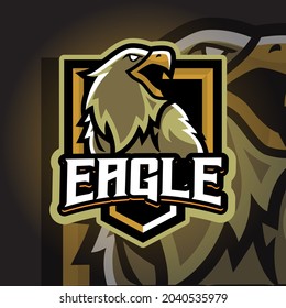 Eagle Esport logo. Suitable for team logo or esport logo and mascot logo, or tshirt design.